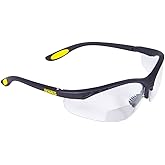 DEWALT DPG59 Reinforcer Rx-Bifocal High Performance Protective Eyeware with Rubber Temples and Protective Eyeglass Sleeve - Clear Lens, 2.0 Diopter