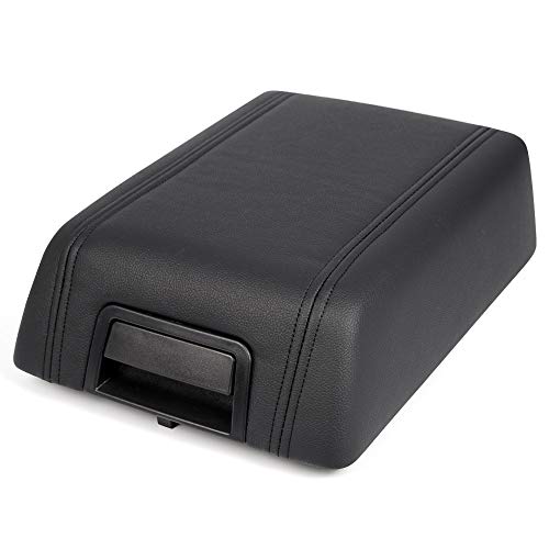 gplus OEM Center Console Cover Lid Compatible for Ford F150 20042008 Black Leather Arm Rest