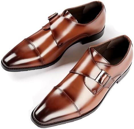 Amazon.com | La Milano Mens Leather and Suede Double Monk  display picture 3