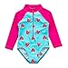 Wishere Baby Girl Sunsuit One-Piece Swimsuit Rash Guard Swimwear