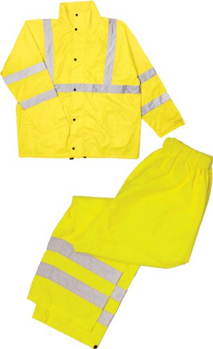 ML Kishigo RW110 Economy High-Viz Full Rain Suit, Fits 4X-Large and 5X-Large, Lime