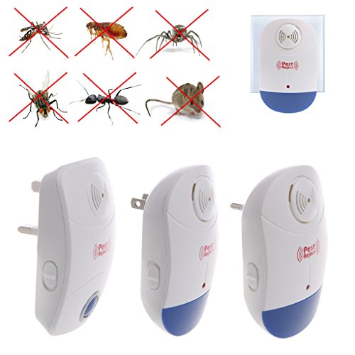 Bettal Ultrasonic Electronic Pest Repeller with LED Light for Mice Mosquito Reject, EU Plug, ABS Flame and Retardant Materials