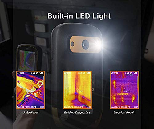 DJG Thermal Imaging Camera, Pocket-Sized Infrared Camera with Real-Time Thermal Image,Infrared Image Resolution 220 X 160-Temperature Measurement Range -4°F to 572°F,Mini IR Thermal Imager