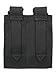 New Barsony Black Leather Double Magazine Pouch for .380 Ultra-Compact 9mm 40 45