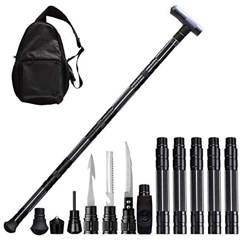 OUTDOOR PRO Trekking Pole, All in One Camping Multifunction Self Safety