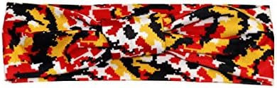 Route One Apparel| Maryland Flag Colored Digital Camo Headband, Stretchable, Machine-Washable, Non-Slip, Sweatband for Running, Yoga, Workout, 100% Polyester