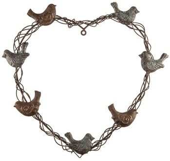 Amazon Com Heart Birds Metal Wall Decor Home Decoration Heart