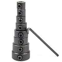 CHLZYD Multifunctional Tools 8Pcs/Set Woodworking Drill Bit Depth Stop Collars Ring Positioner Locator