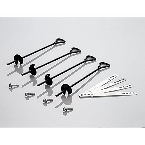 CREATIVE CEDAR DESIGNS Playset Anchor Pack (4Piece), Black, One Size