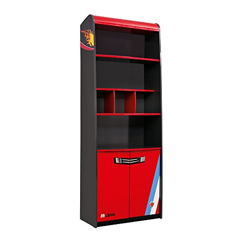 CilekRace Car Book Case GTS Book Shelf Childrens Book Case Red