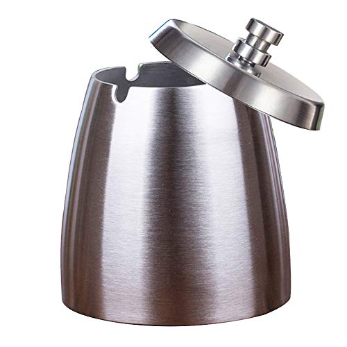 Outdoor Ashtray with Lid for Cigarettes,Windproof/Rainproof Stainless