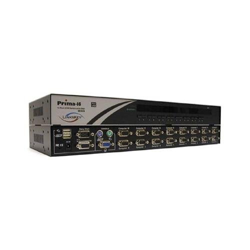 LINKSKEY LKV-9316 prima 16 port cascadable rackmount USB ps/2 kvm switch w/ osd