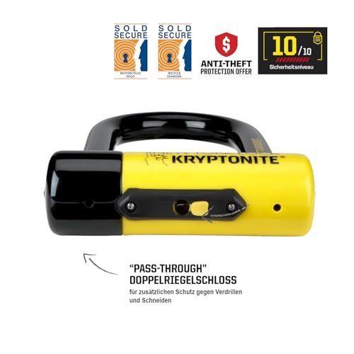 Kryptonite New York FAHGETTABOUDIT Mini Bügelschloss - Sicherheitsgrad 10/10, Anti-Diebstahl Fahrradschloss Hohe Sicherheit mit 3 Schlüsseln – 8,3 cm x 15,3 cm thumbnail 2