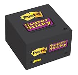 Post-it Super Sticky Notes, 3 x 3-Inches, Black, 5-Pads/Pack (654-5SSSC) (Office Product)