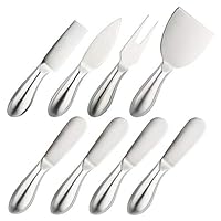 8 Pieces Cheese Tool Set, findTop Stainless Steel Cheese Knives Collection