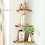 Shelves MEIDUO Solid Wood Corner Shelf Oak Sector