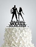 Acrylic Wedding cake Topper inspired by Captain