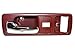 PT Auto Warehouse HO-2380ML-FL - Inside Interior Inner Door Handle, Red Housing with Chrome Lever - with Power Lock Hole, 2-Door Coupe, Driver Side