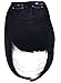 Diforbeauty Short Flat Two Side Hair Clips in Hair Bangs Fringe Hair Extensions Piece (1B# Off Black)