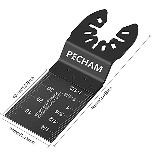 PECHAM 45PCS Universal Wood Oscillating Multitool Quick Release Saw