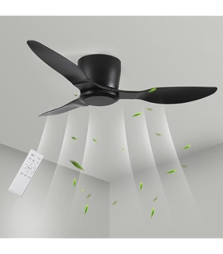 Minka-Aire Simple 44" Outdoor Ceiling Fan With DC Motor - Coal Finish, 3 Blades, Remote Control, Wet Rated
