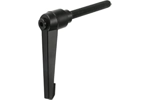 Othmro M10 Thread 80mm/3.15" Handle Length 70mm/2.76" Screw Length Black Aluminum Alloy Adjustable Lever Handle Clamping 1pcs