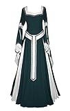 Misassy Womens Medieval Dress Renaissance Costumes Irish Over Long Dress Cosplay Retro Gown