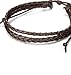 Jstyle 8-14 Pcs Braided Leather Bracelet for Men Women Wooden Beaded Bracelets Wrap Adjustable