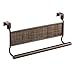 mDesign Over-the-Cabinet Kitchen Dish Towel Bar Holder - Bronze