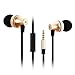 In-Ear Earphones Headphones, Gaoye G1000 3.5mm Jack HD Stereo Wired Earphones with Mic Gold-plated Noise Cancelling Sweatproof Headphones Stereo Earbuds 1.2M (G1)
