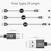 Gritin USB C Cable, [3Pack/3ft, 5ft, 6.6ft] USB Type C Nylon Braided Fast Charging Cable Cord for Samsung Galaxy S9/S8+, Note 8, Nintendo Switch, Sony Xperia XZ, Google Pixel,OnePlus 5T(Grey)