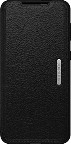 OtterBox Strada Hülle für Samsung Galaxy S21+ 5G, stoßfest, sturzsicher,Premium Lederfolio mit Zwei Kartenhaltern, 3X getestet nach Militärstandard, Schwarz
