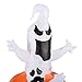 HOMCOM 6' Halloween Inflatables Outdoor Decorations Jack-O-Lantern Pumpkin and Ghosts, Blow Up LED Yard Decor for Garden, Lawn, Party, Holiday, Waterproof