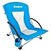 KingCamp Ultralight Compact Portable Low Back Beach Chairs for Adults with Cup Holder,Carrying Bag,Padded Armrest for Outdoor Sand Picnic Lawn Concert Traveling Festival