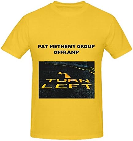 Pat Metheny Group Offramp Greatest Hits Mens Crew Neck Slim Fit Shirts Yellow