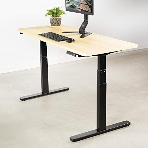 image for VIVO Black Electric Dual Motor Stand Up Desk Frame (Frame Only) | Ergo