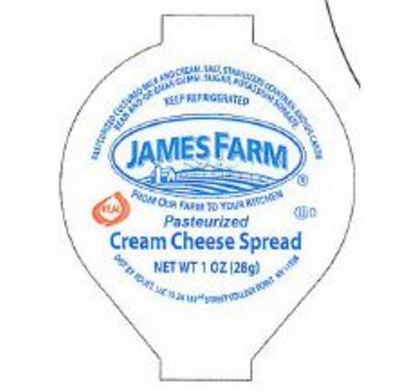 James Farm PL Spread Cream Cheese 1 oz Individual Packs, 100 Count Bulk for Offices & Events