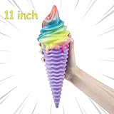 AILIMY 11" inch Squishies Galaxy Torch Ice Cream Jumbo Slow Rising Cute Super Big Squishies Food Toy Kawaii