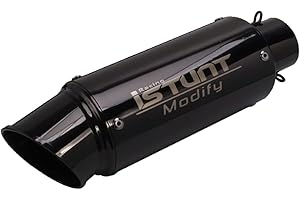 ISTUNT YOSAYUSA Motorcycle Exhaust Muffler Slip On Tail Pipe Universal Muffler Pipe for Motorcycle ATV Scooter With Removable DB Killer 89x