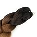 Forevery Braiding Hair 24 Inch Jumbo Braids Color Braiding Hair 3 Packs Kanekalon Braiding Hair 3 Tone Brown Ombre Braiding Hair (24