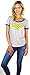 DC Comics Womens Wonder Woman Burnout Ringer Tee (Medium, WW Grey)