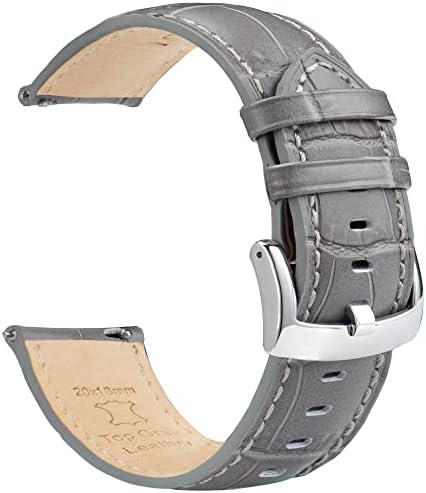 Amazon.com: Swiss Watch International 20 MM Gray Genuine Ostrich