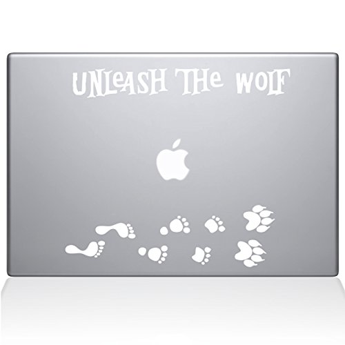 The Decal Guru Unleash The Werewolf MacBook Decal Vinyl Sticker - 13" MacBook Pro (2016 & Newer) - White (1243-MAC-13X-W)