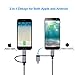 CableCreation 2-in-1 iPhone and Android Charging Cable 4FT/1.2m, Lightning and Micro USB to USB Charging Data Cord MFi Certified for iPhone 14, 13, 12, 11, X, 8, 8 Plus,7, Nexus, LG, HTC, Gray