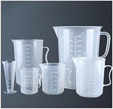 JWWOM Measuring Cup with Graduated Measuring Cylinder, Tea Shop Equipment, Full Set of Tools, Special Plastic Household, 6 Sets Measuring Cup and Kettle (Size : 6-Piece Set)