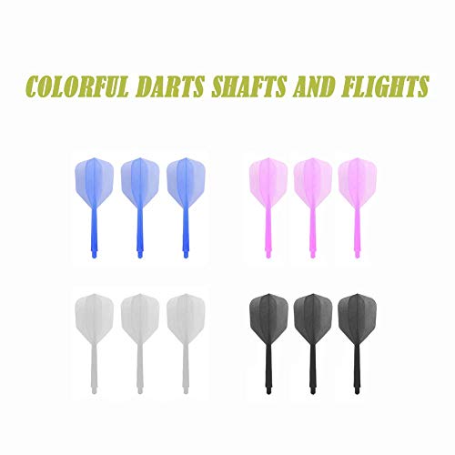 Bar Darts - Plastic Tip Darts Set - 12 Pcs 16 Grams Soft Tip Dart for Electronic Dart Board - Plastic Darts Shafts and Flights, 60 Extra Safety Tips
