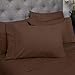 King Size Bed Sheets - 6 Piece 1500 Thread Count Fine Brushed Microfiber Deep Pocket King Sheet Set Bedding - 2 Extra Pillow Cases, Great Value, King, Brown