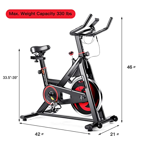 Goplus Resistance Exercise Bike, NoiseFree Belt Drive