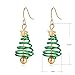 Christmas Tree Dangle Hook Earrings, Holiday Party Drop Earrings, Festival Gift Idea, Thanksgiving Themed Earrings, Small Cute Christmas Costume Jewelry for Women Girls, Handmade Xmas Tree Earrings