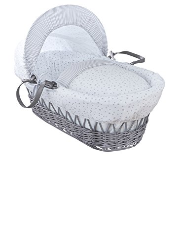 grey stars moses basket